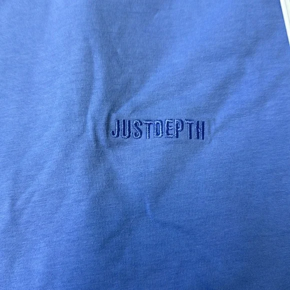 NWT T-TAM XS Blue Oversized T-Shirt Cotton Short Sleeve JUST DEPTH Tee Unisex - Picture 6 of 7